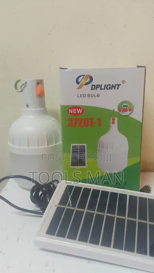 Dplight 20w Solar Led Rechargeable Bulb, Model 3720t-1.