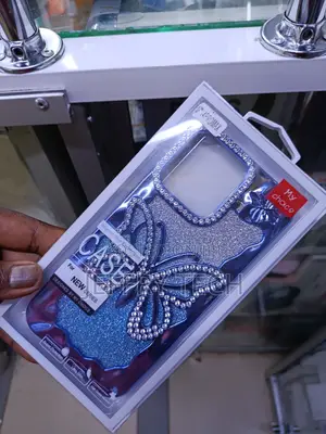 Erams iPhone 14 Pro Max 3d Glitter Butterfly Case With Plated Lens
