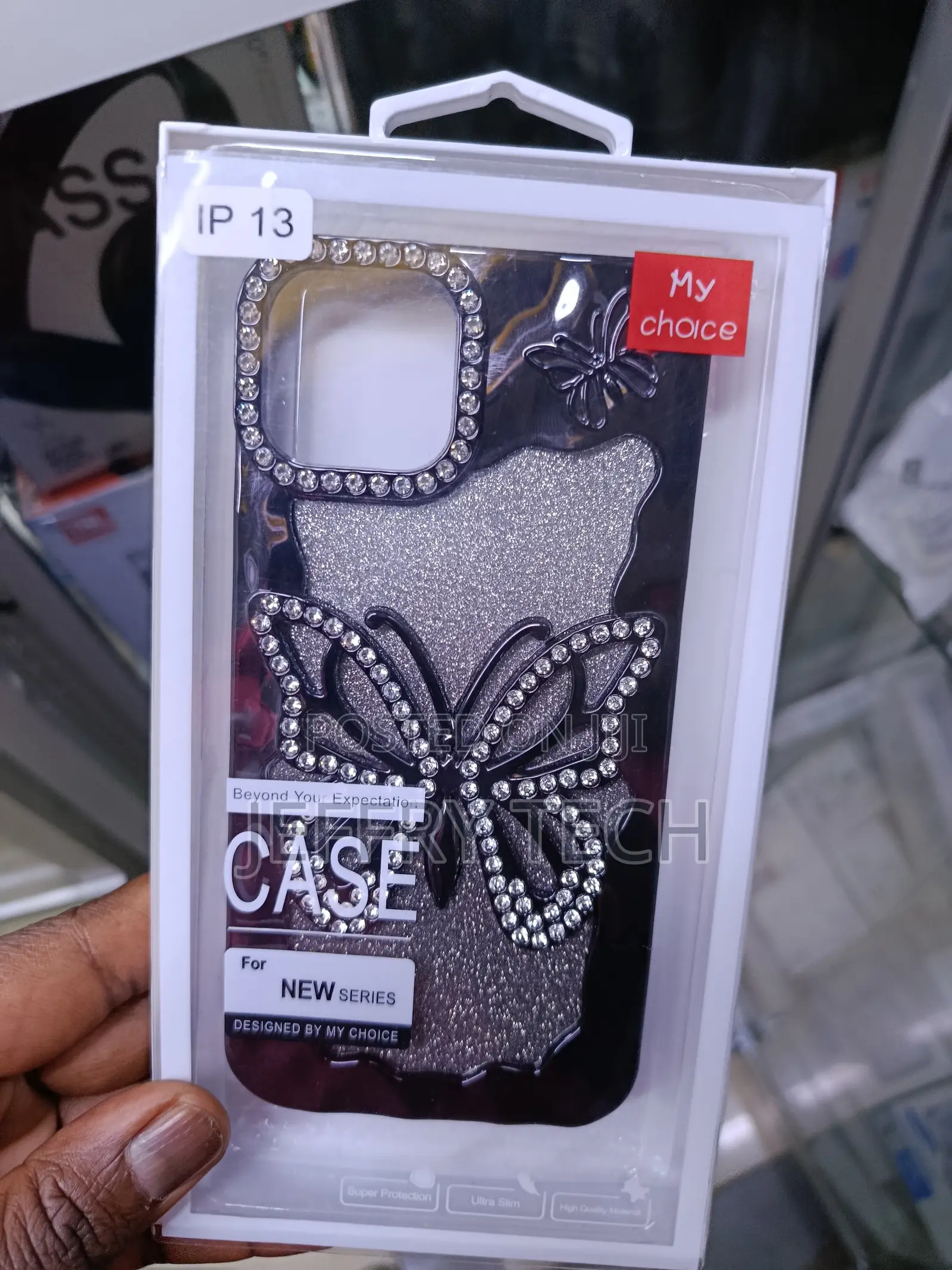 Xorea iPhone 13 3d Cute Glitter Butterfly Design Phone Case
