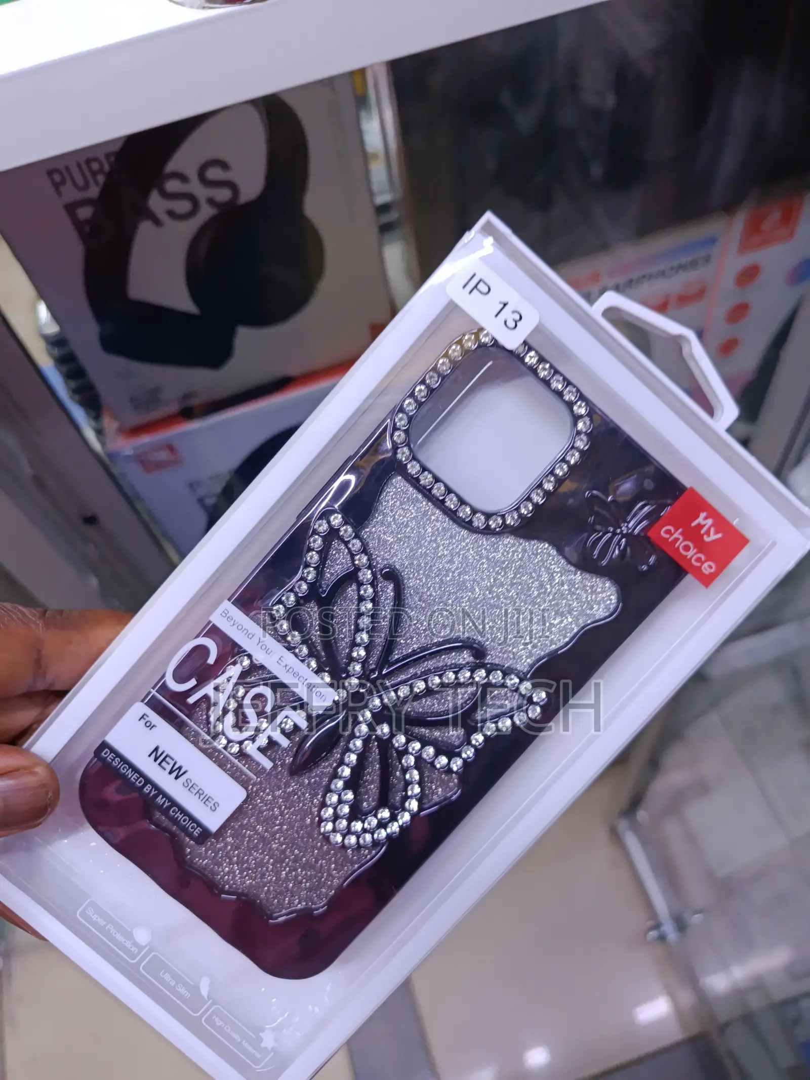 Xorea iPhone 13 3d Cute Glitter Butterfly Design Phone Case