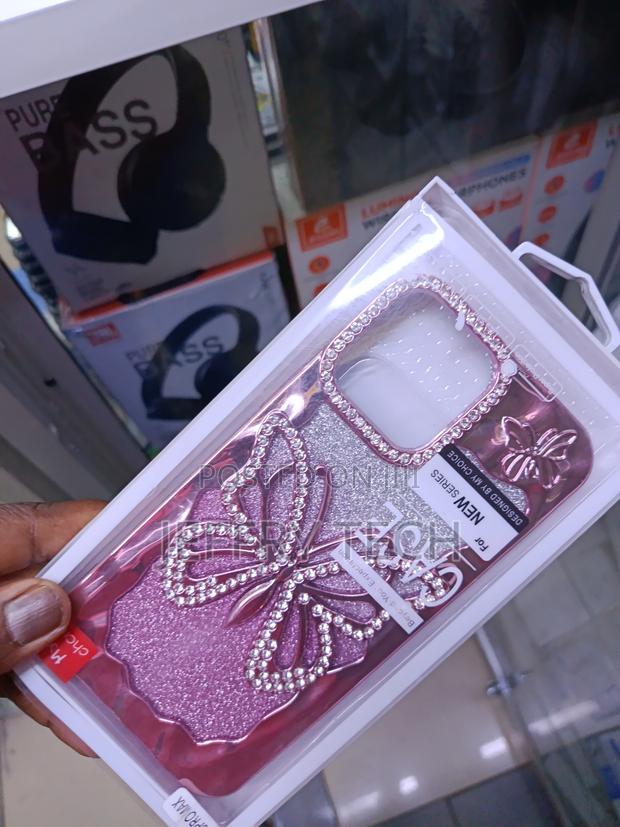 Misque iPhone 13 Pro Max Luxury Glitter Butterfly Case Shinny Bling - thumbnail 3