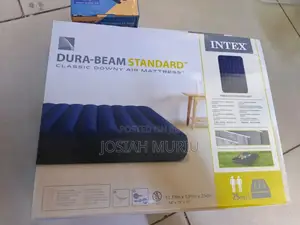 5 by 6 Inflatable Intex Air Mattress With Free Electric Pump