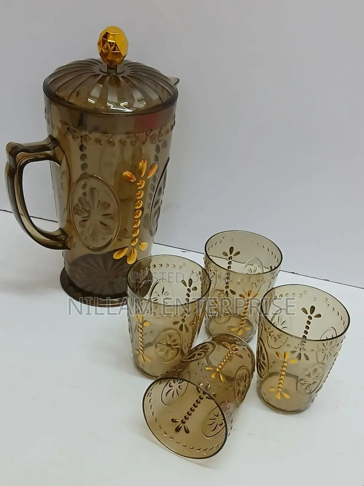 Acrylic Jug +Cup Set