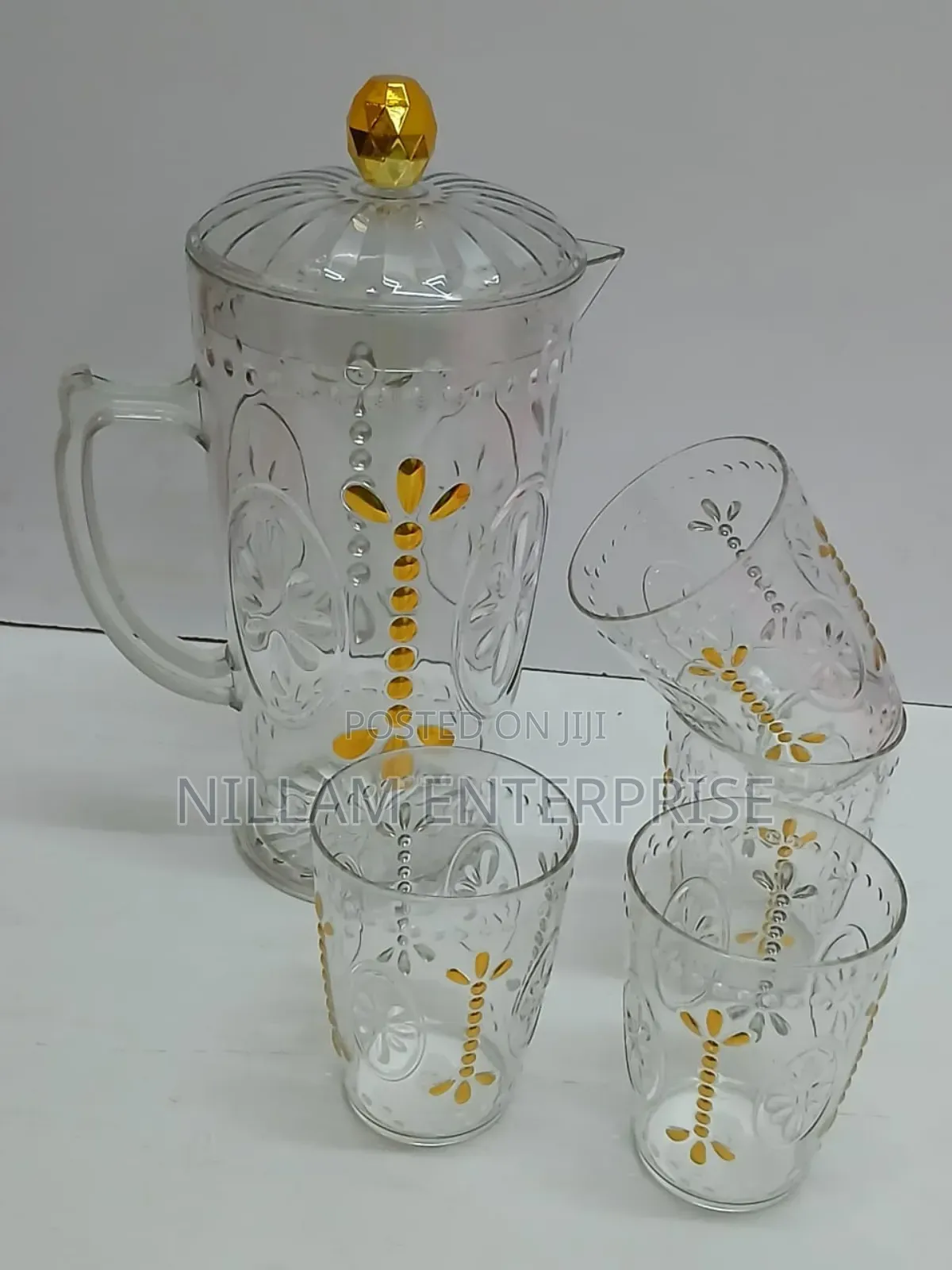 Acrylic Jug +Cup Set