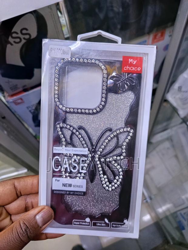 Chang iPhone 16 Pro Max Glitter Butterfly Case,Cute Bling - main view