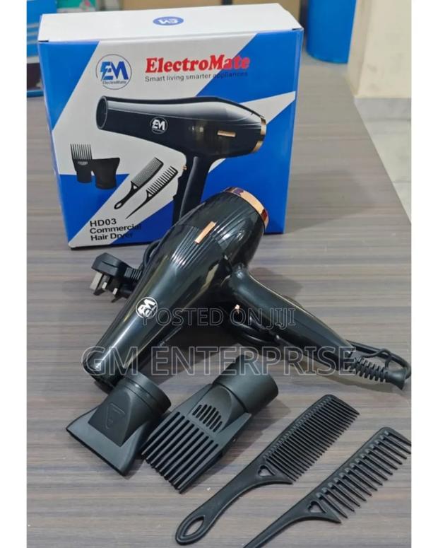 Electromate Commercial Hairdryer/Brodry With Accessories