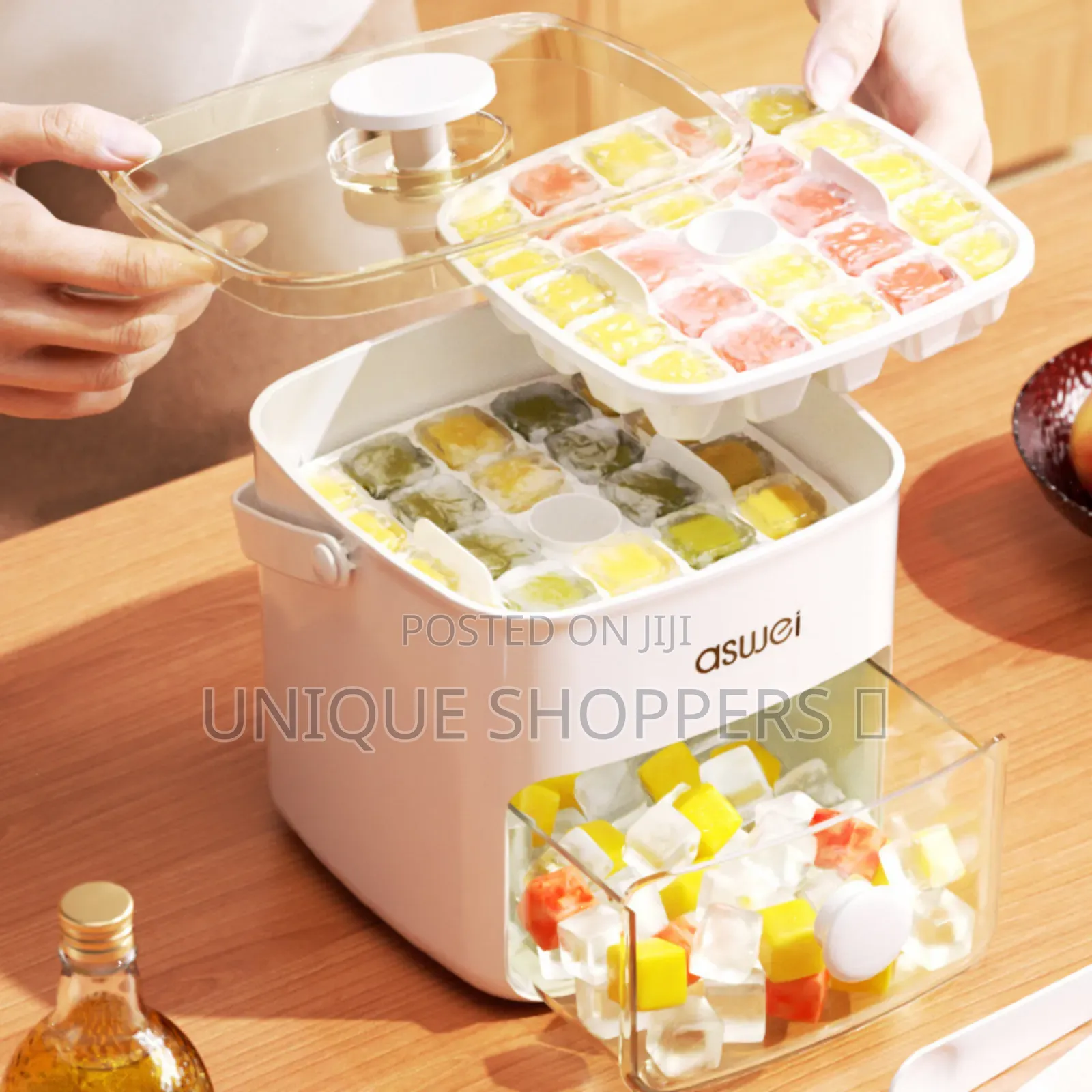 Premium Double Layed Large Capacity 48 Grid Ice Cube Maker Tray