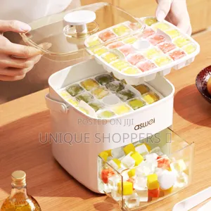 Premium Double Layed Large Capacity 48 Grid Ice Cube Maker Tray