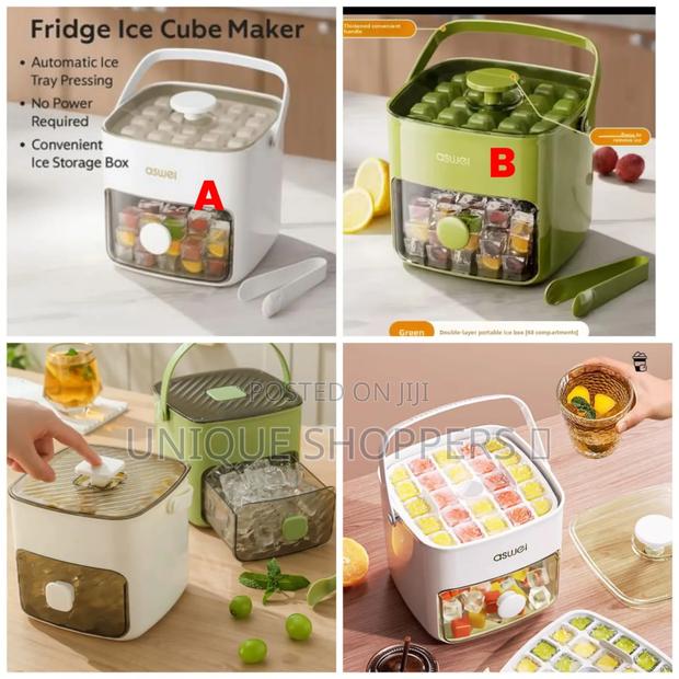 Premium Double Layed Large Capacity 48 Grid Ice Cube Maker Tray - thumbnail 2