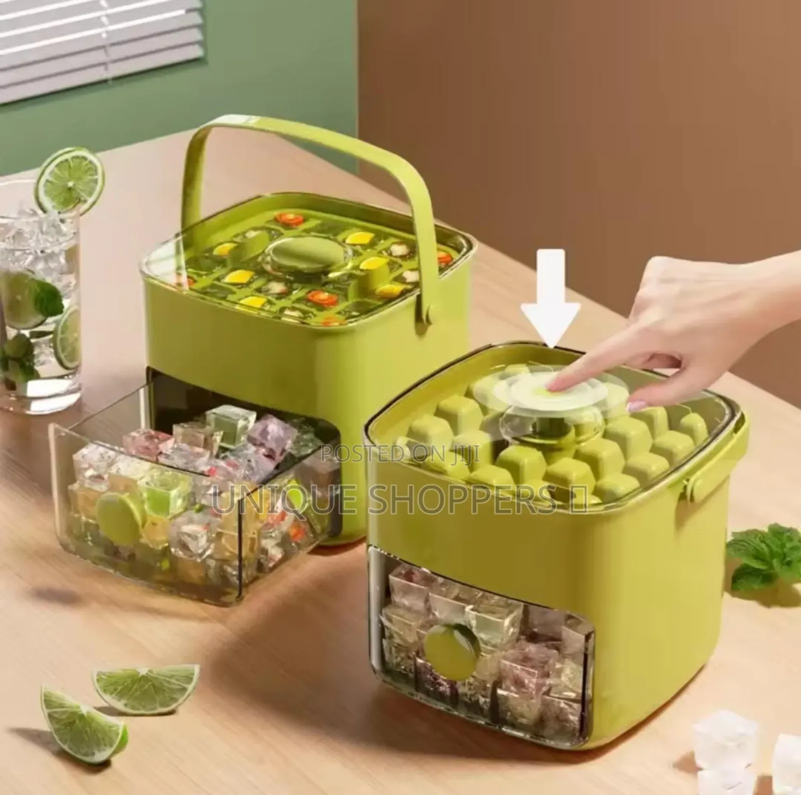 Premium Double Layed Large Capacity 48 Grid Ice Cube Maker Tray