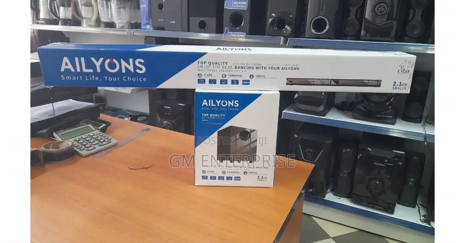 2.1ch Ailyons Soundbar Multimedia Speaker System