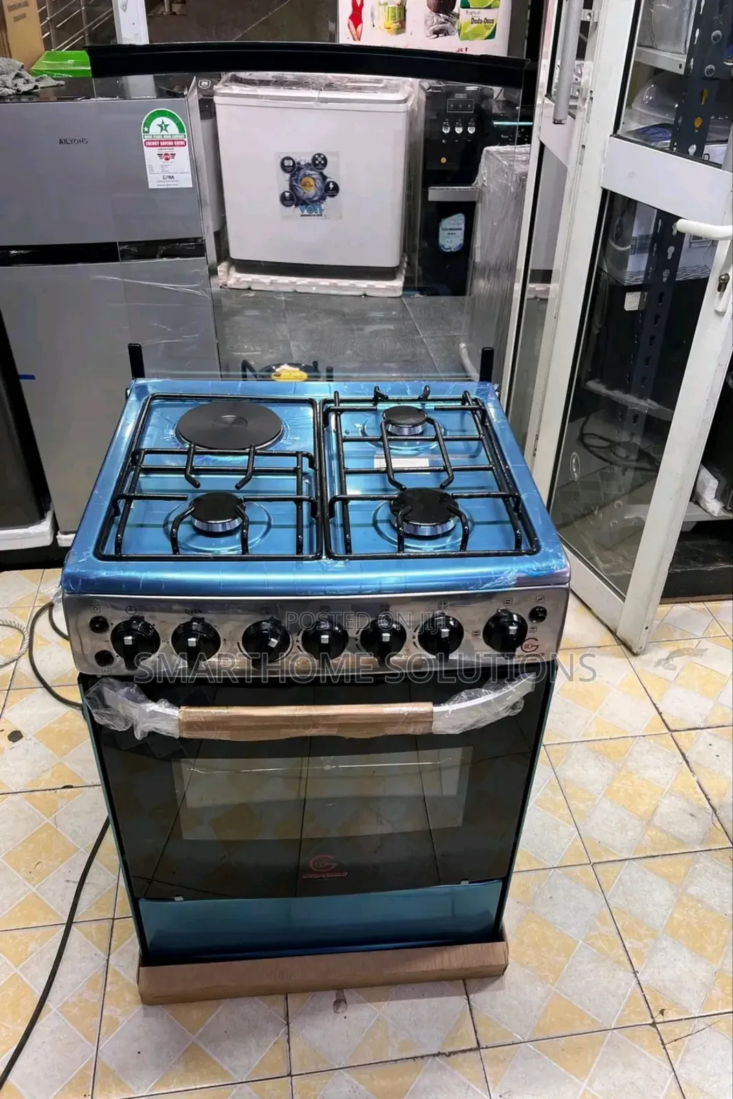 60*65 Eurochef Free Standing 3 Gas Burner +1 Electric