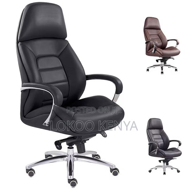 Office Chair; High Back Executive Leather Durable Swivel Office Chair - thumbnail 8
