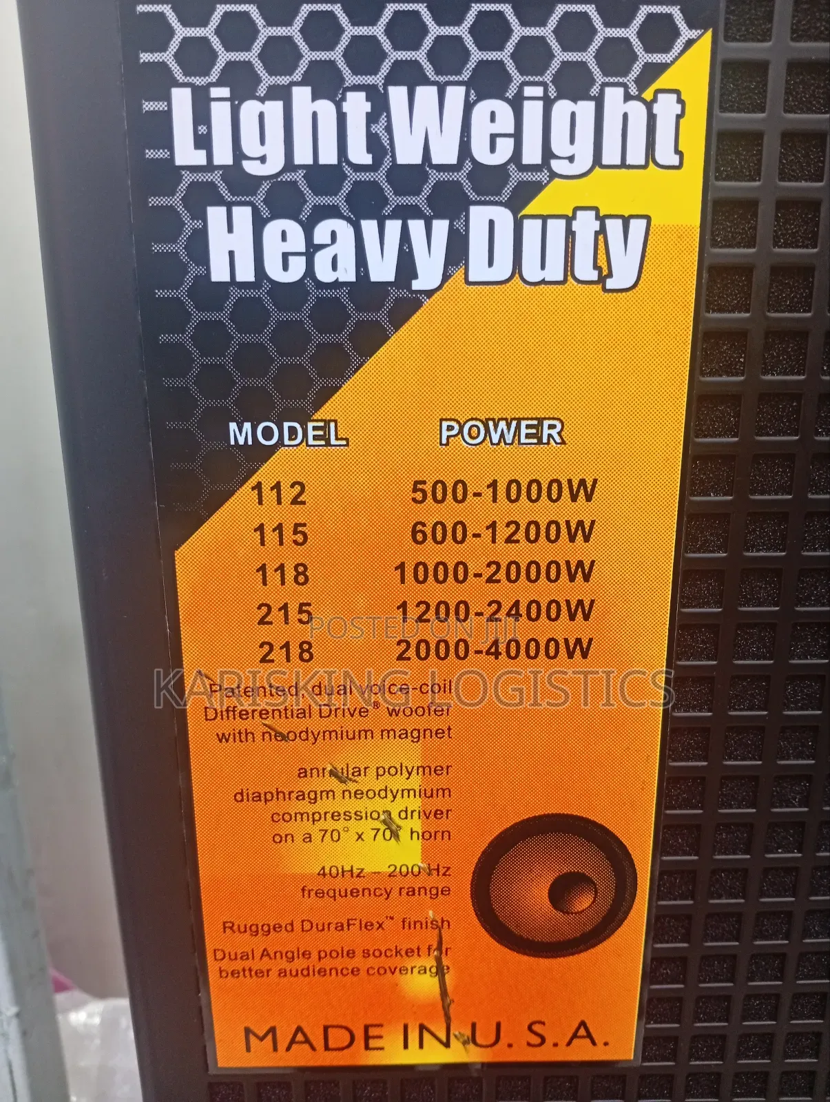 112 Ev Speaker Midrange With 1200 Watts