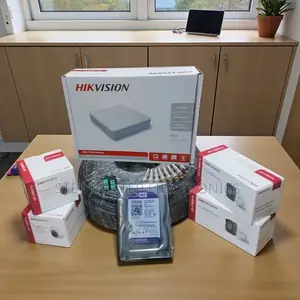 4 Hikvision 1080p Cameras CCTV Kit Remote Access Night Vision Leds