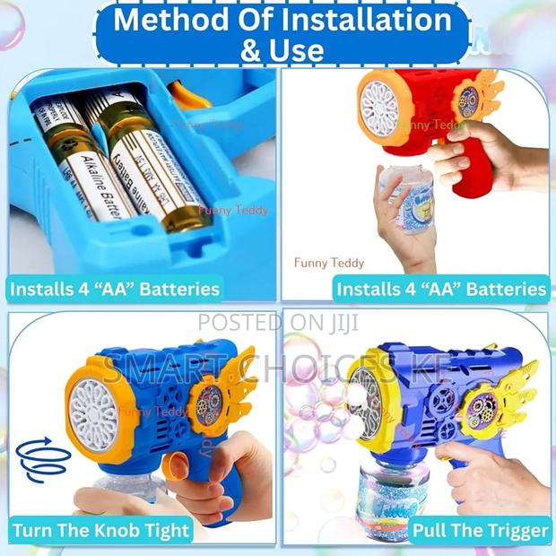 Automatic Bubble Gun Machine For Kids - thumbnail 4