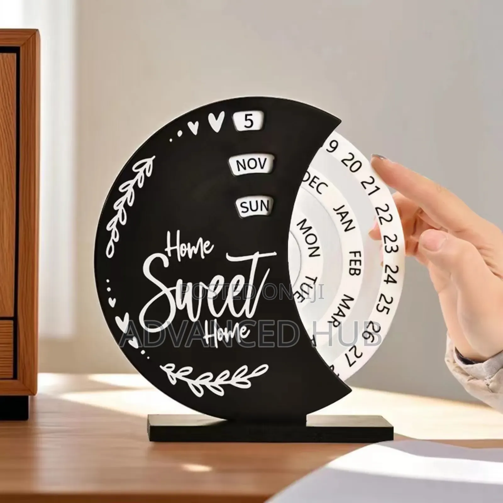 Perpetual Wooden Block Calendar