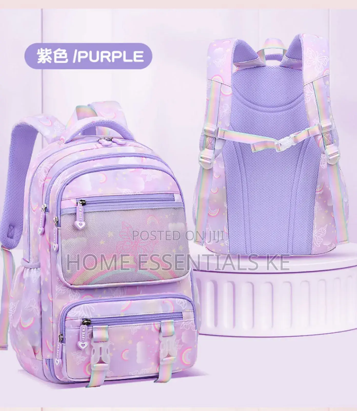Oxford High Quality Cute School Bag* Pink and Purple