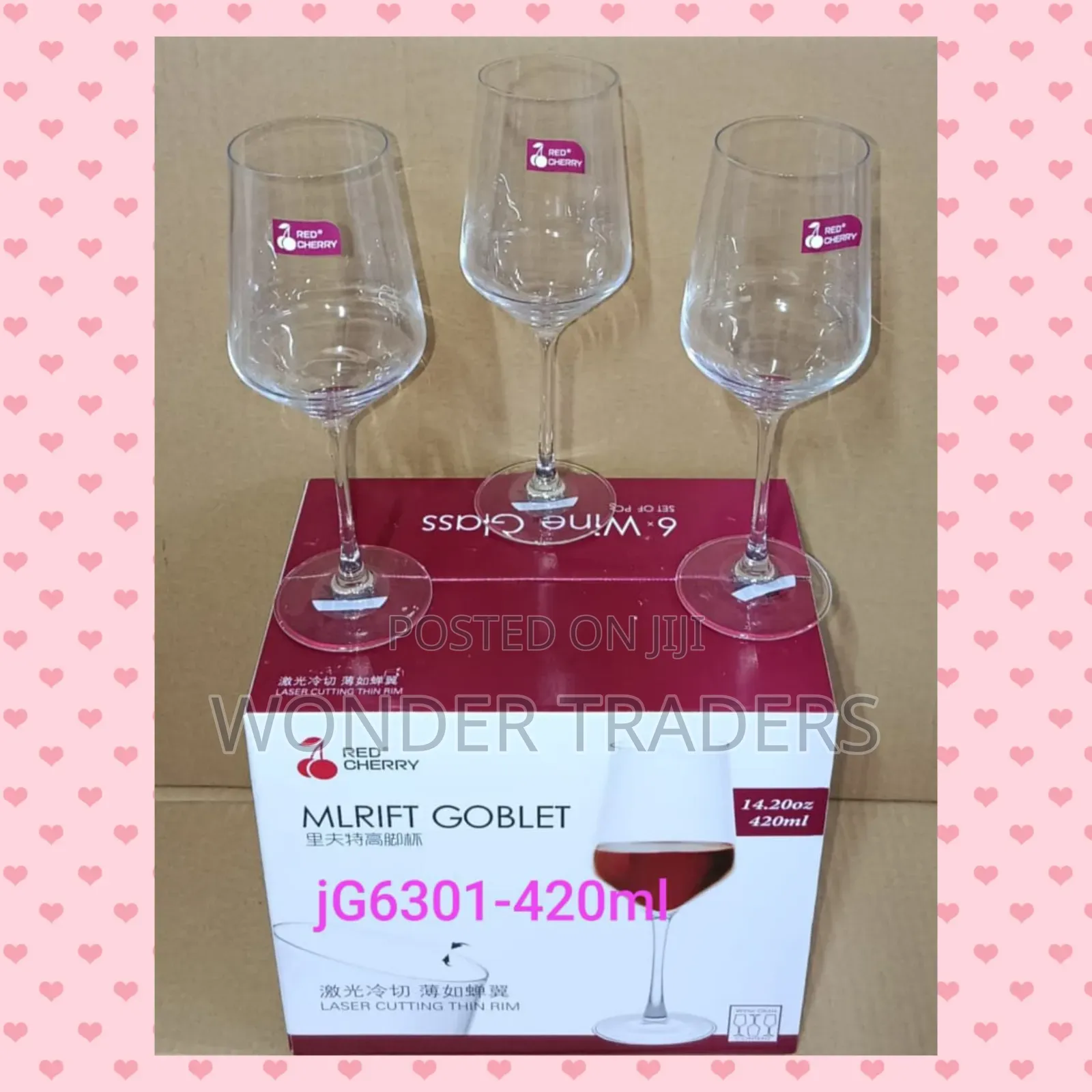 6 Pieces Wide Glass