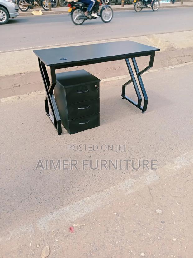 All Black Office Study Table