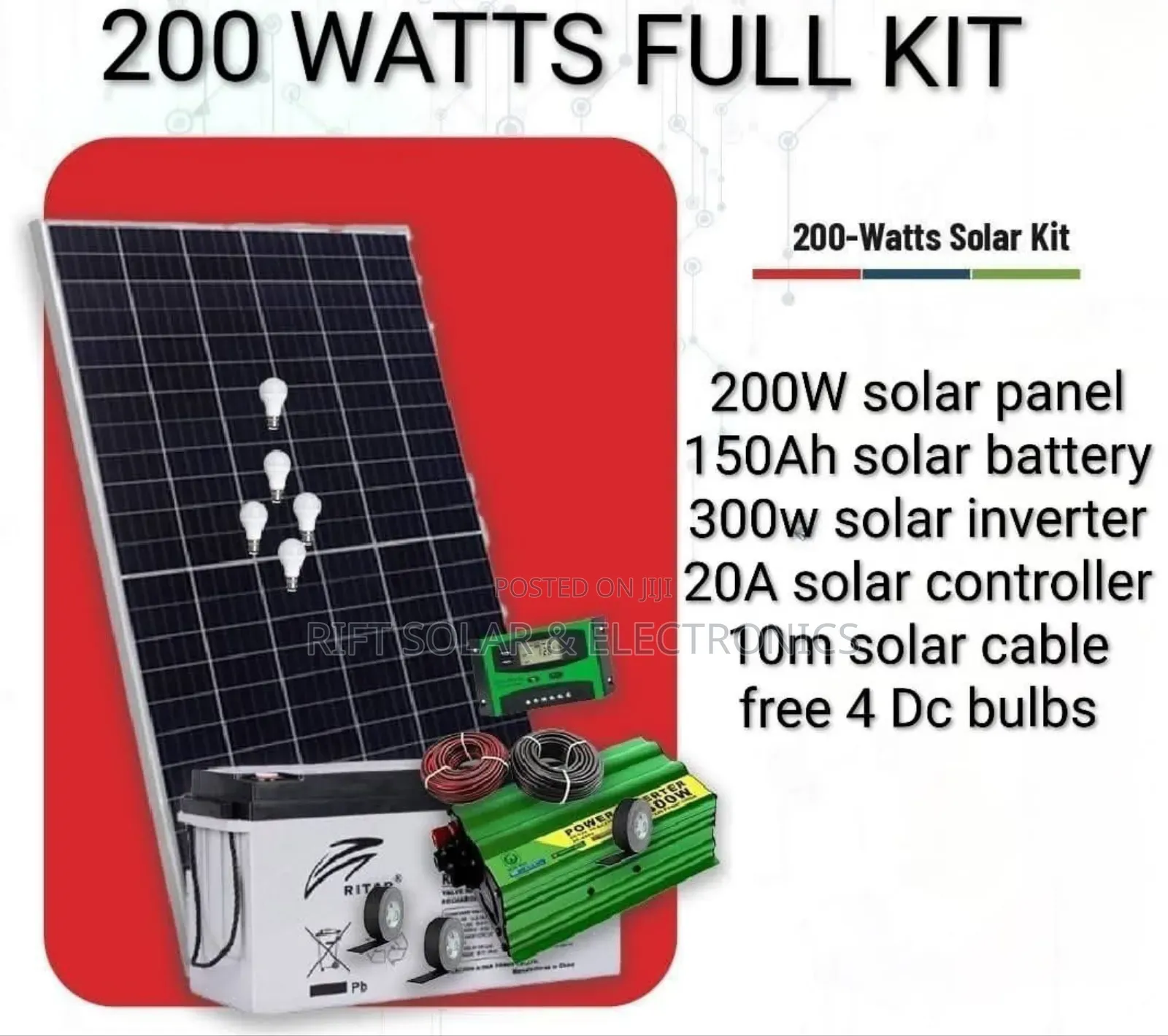 200 Watts Solar Full Package