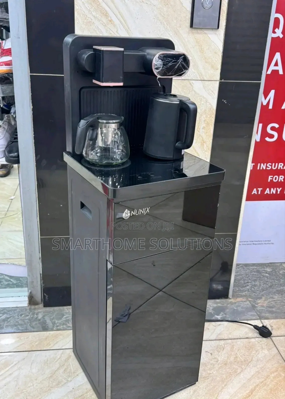 Black And Silver Nunix A1c Bottom Load Hot And Cold Water Dispenser