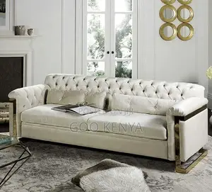 Home Sofa; 3-Seater Regal Leather Sofa Set for Elegant Living Rooms