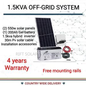 Offer 1.5kva Solar Solutions Complete (2)550w Solar - 200ah Battery - main view