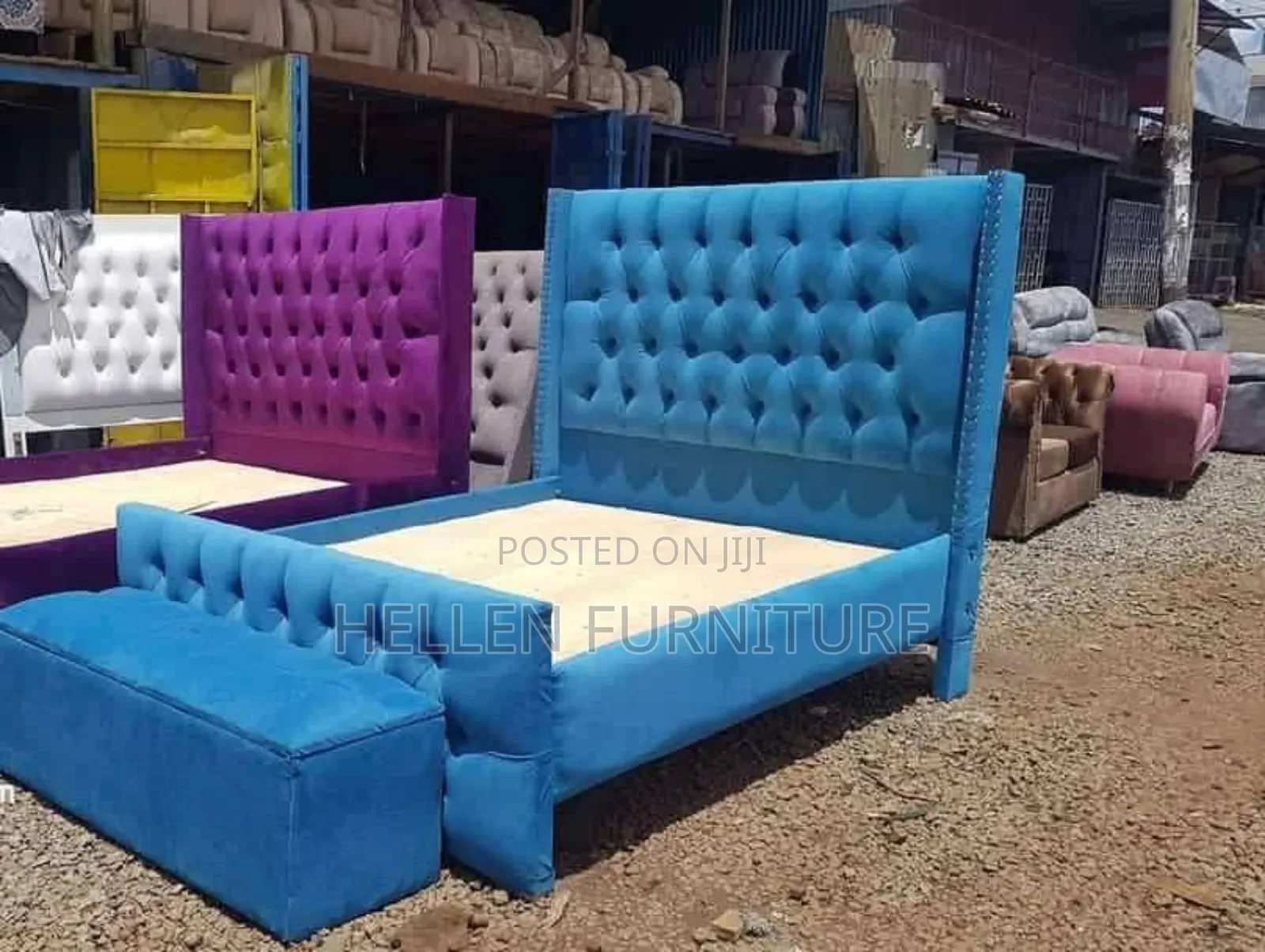 Smooth and Comfortable Bed Blue in Colour