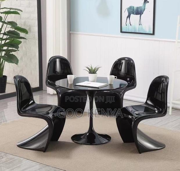 Home Table; Elegant Tulip Table With Rock Plate Surface - thumbnail 4