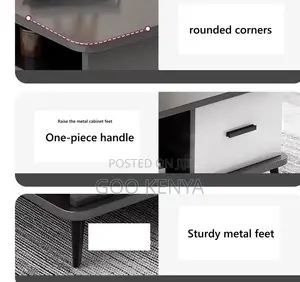 Home Table; Dual-Use Storage Coffee Table With Marble Top