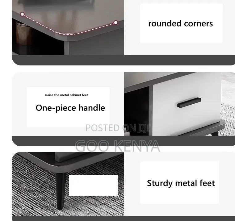 Home Table; Dual-Use Storage Coffee Table With Marble Top