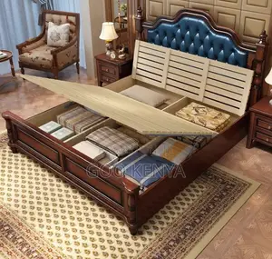 Home Bed; Modern Light Luxury Soft Bed With Solid Wood Frame