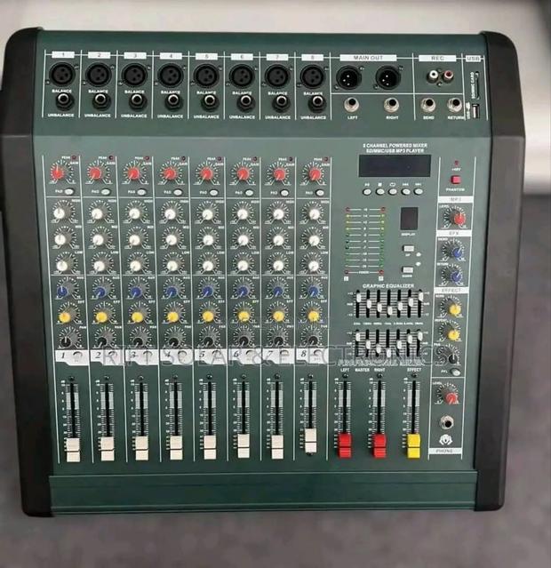8 Channels Max Powered Mixer Usb Bluetooth