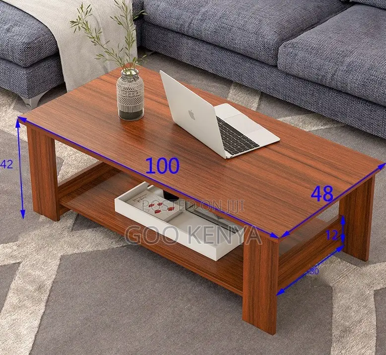 Home Table; Woood Mahogany Modern Compact Tea Table for Office