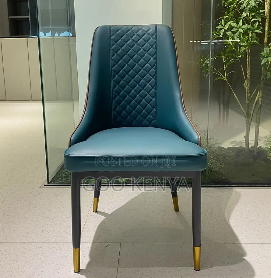 Home Chair; Designer Diamond Pattern Leather Dining Chair for Home