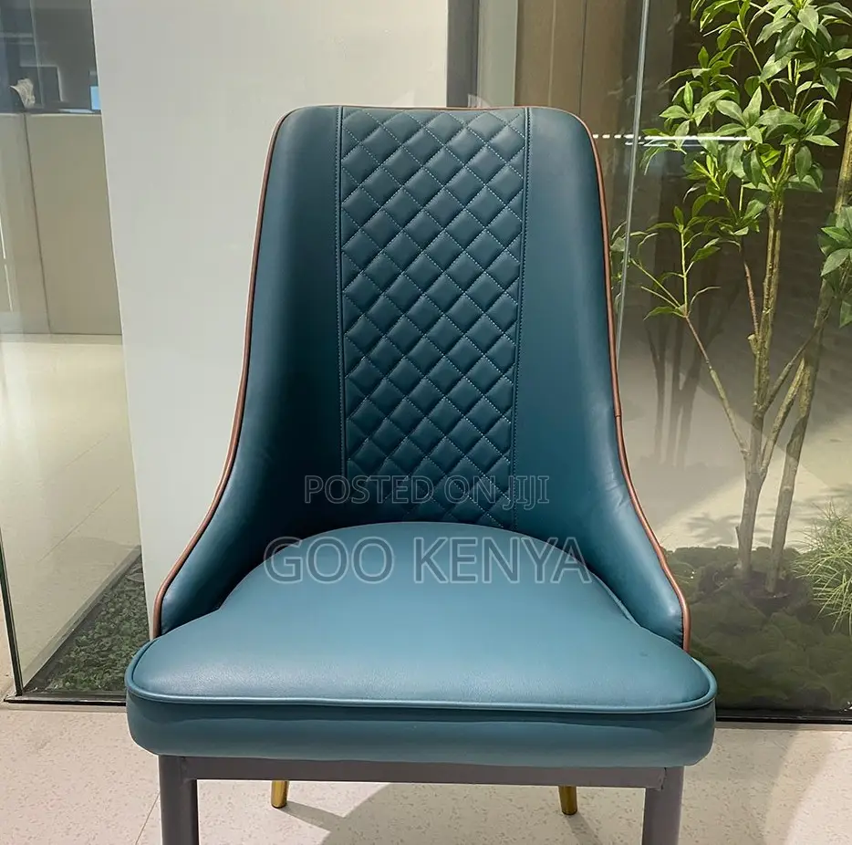 Home Chair; Designer Diamond Pattern Leather Dining Chair for Home