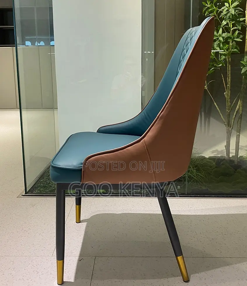 Home Chair; Designer Diamond Pattern Leather Dining Chair for Home