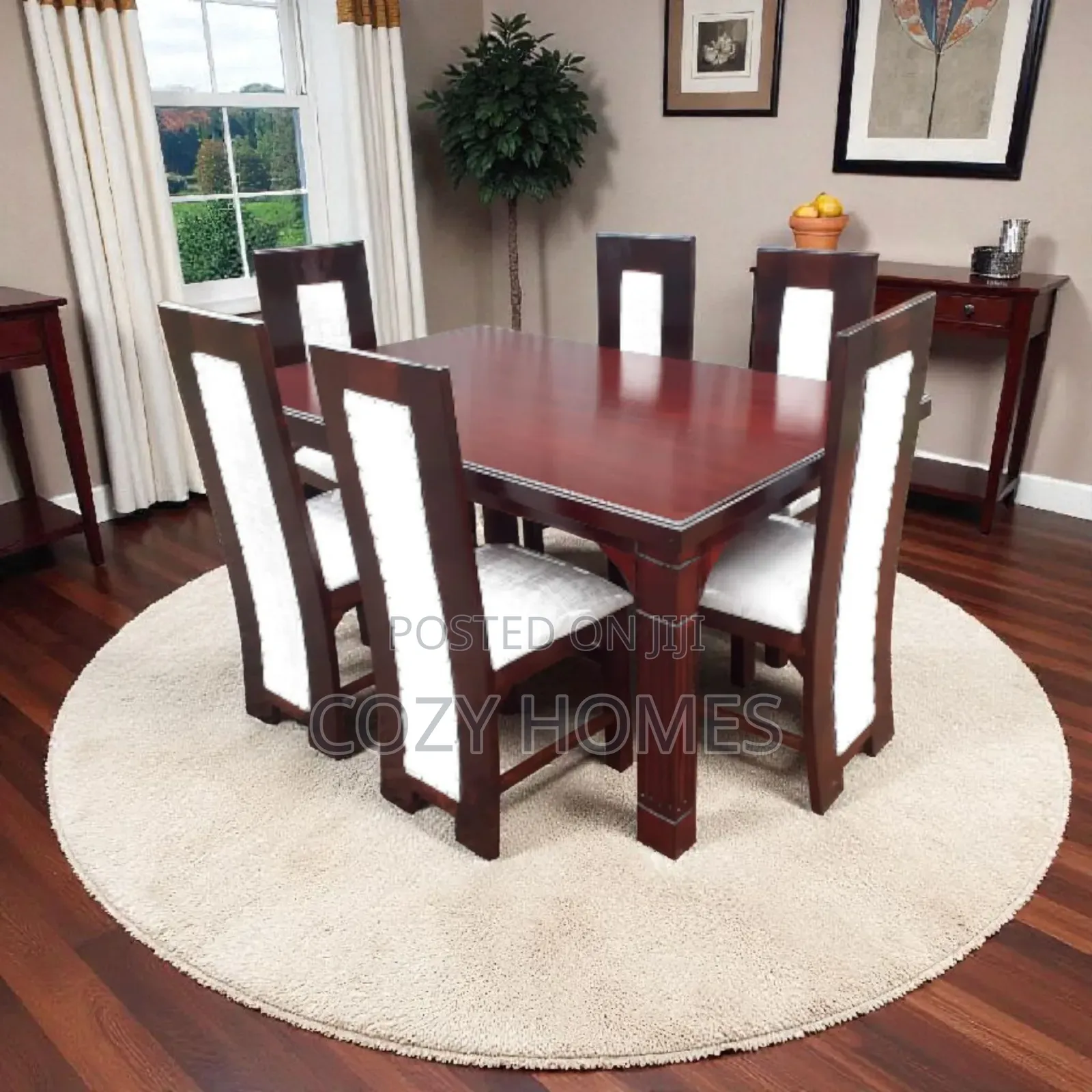 Dining Set a Boldly Designed Wooden 6 Seater Dining Set Availabl