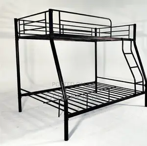 Home Bed; Heavy-Duty Twin Over Double Metal Bunk Bed
