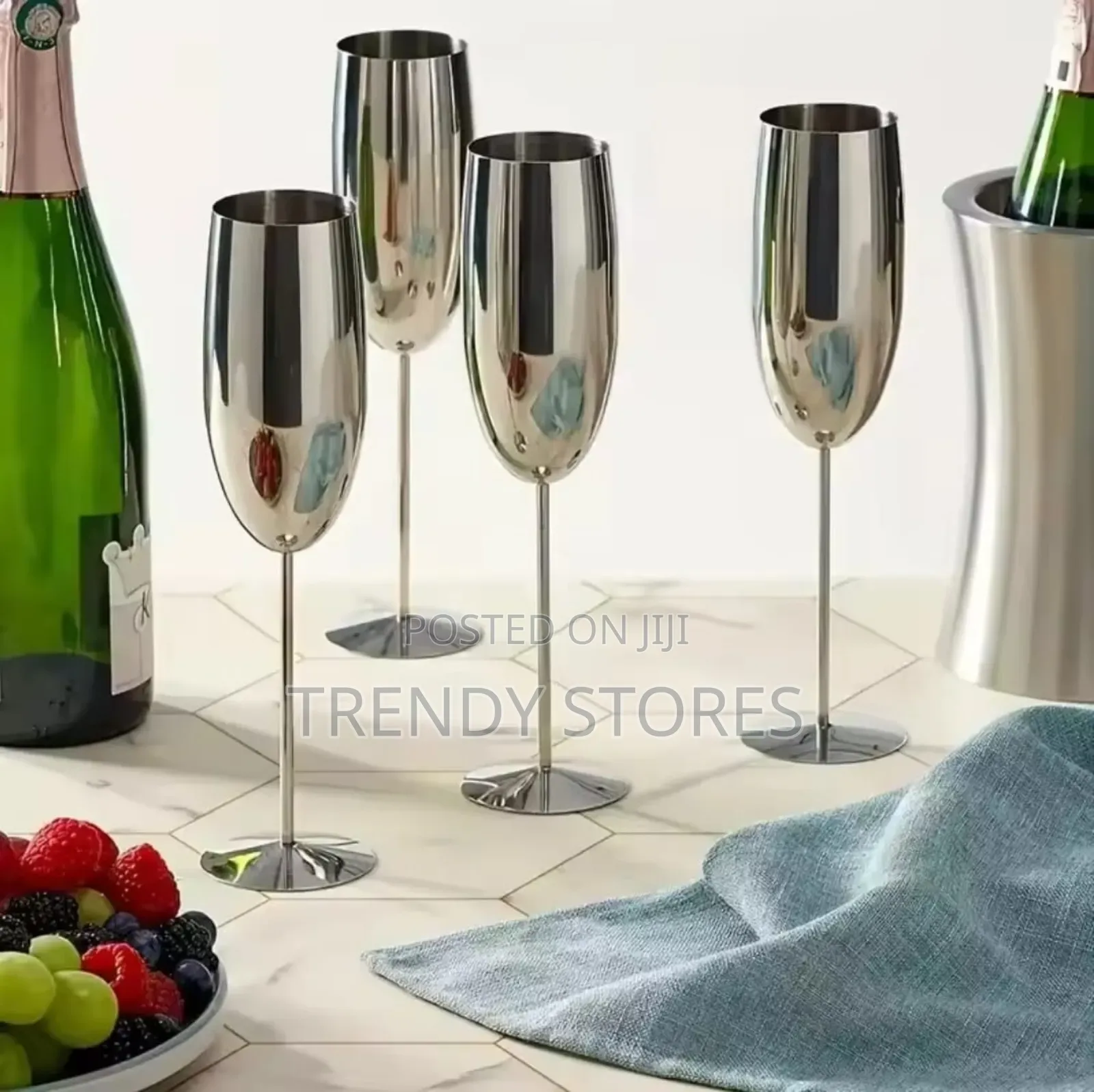 Silver Champagne Flute