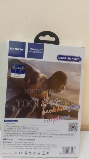 Recrsi Re-Ny052 Wireless Neckband Earphone.