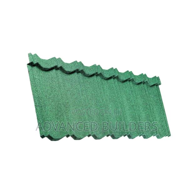 Forest Green Stone Coated Roofing Tiles 420mm Wide X 1340mm Long