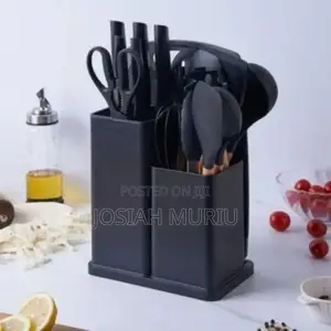 Silicone Spoons Black 19 Pc