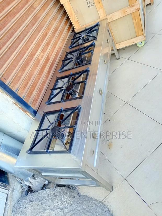 Stainless Steel Gas Cooker – 4 Burners - main view