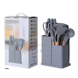 Silicone Spoons 19 Pieces (Grey)