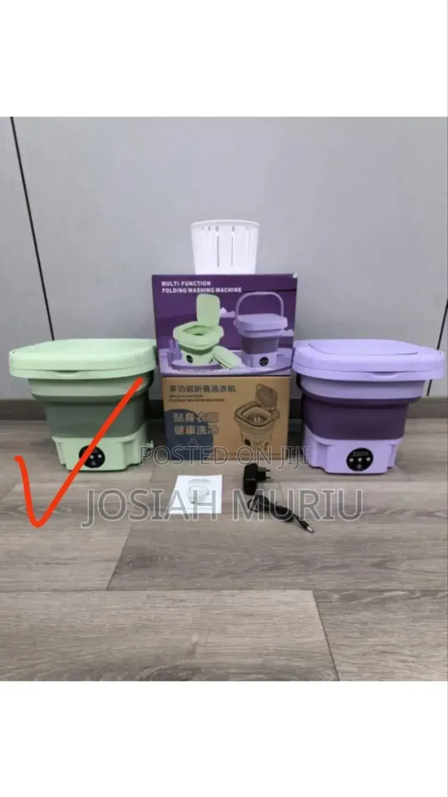 7.5kg Foldable Washing Machine (Purple and Green)
