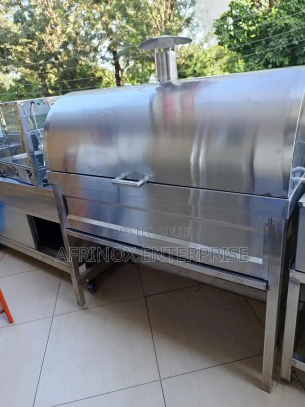 Stainless Steel BBQ With Lid - thumbnail 3