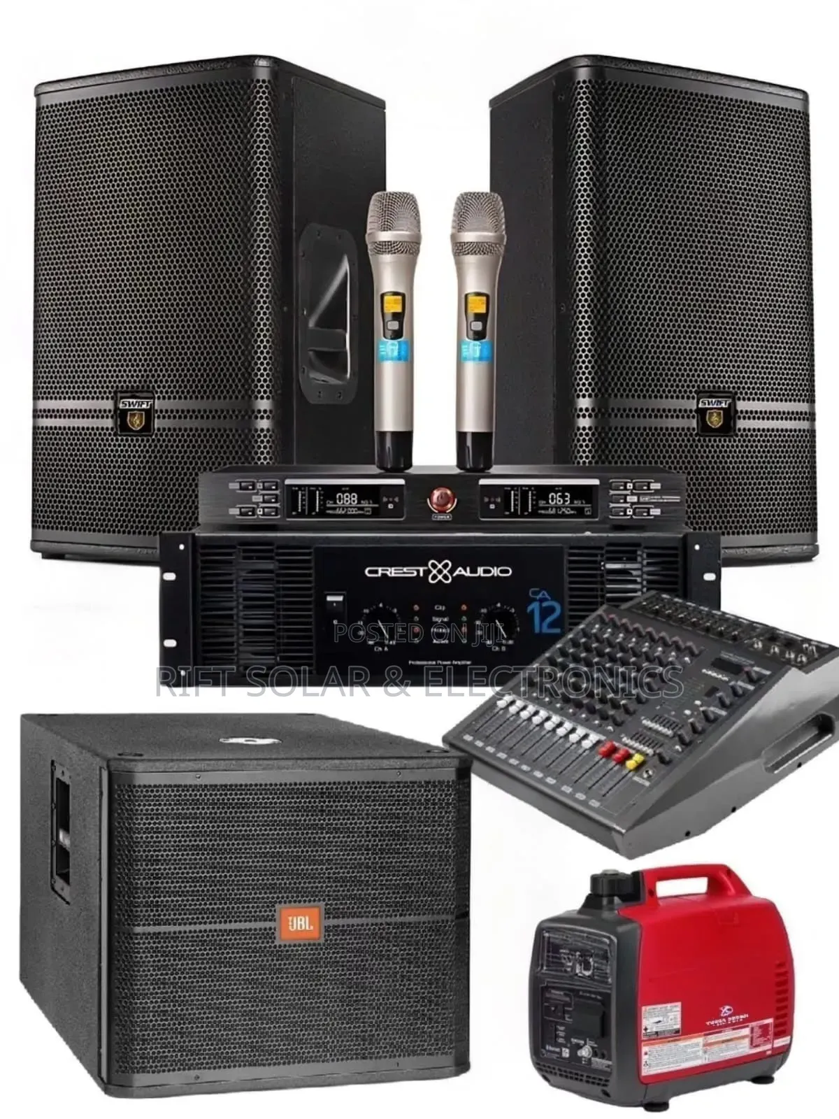 Powerful Outdoor - Event - Mobile Full Sound System Silent Generator