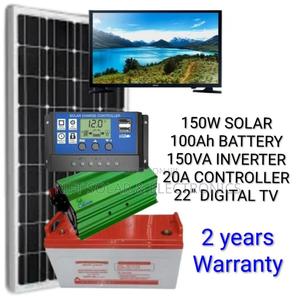 150 Watts Solar Package 22" Digital Tv - 100ah Solar Battery Kit - main view